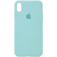 Силіконовий чохол Silicone Case Full Protective (AA) для Apple iPhone X / XS (5.8) - Бірюзовий / Swimming pool