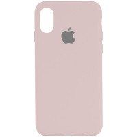 Силіконовий чохол Silicone Case Full Protective (AA) для Apple iPhone X / XS (5.8) - Рожевий / Chalk Pink