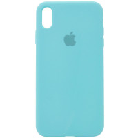 Силиконовый чехол Silicone Case Full Protective (AA) для Apple iPhone XS Max (6.5) - Бирюзовый / Marine Green