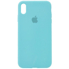 Силіконовий чохол Silicone Case Full Protective (AA) для Apple iPhone XS Max (6.5) - Бірюзовий / Marine Green