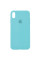 Силиконовый чехол Silicone Case Full Protective (AA) для Apple iPhone XS Max (6.5) - Бирюзовый / Marine Green - фото
