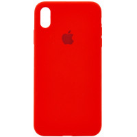 Силиконовый чехол Silicone Case Full Protective (AA) для Apple iPhone XS Max (6.5) - Красный / Red