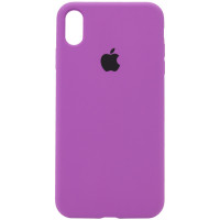 Силиконовый чехол Silicone Case Full Protective (AA) для Apple iPhone XS Max (6.5) - Фиолетовый / Grape