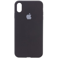 Силиконовый чехол Silicone Case Full Protective (AA) для Apple iPhone XS Max (6.5) - Черный / Black