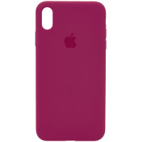 Силиконовый чехол Silicone Case Full Protective (AA) для Apple iPhone XS Max (6.5) - Красный / Rose Red