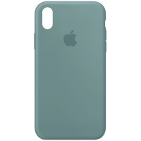 Силиконовый чехол Silicone Case Full Protective (AA) для Apple iPhone XS Max (6.5) - Зеленый / Cactus