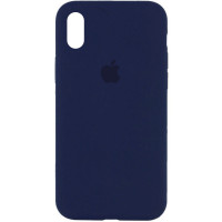 Силиконовый чехол Silicone Case Full Protective (AA) для Apple iPhone XS Max (6.5) - Синий / Deep navy