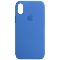 Силіконовий чохол Silicone Case Full Protective (AA) для Apple iPhone XS Max (6.5) - Синій / Capri Blue