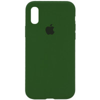 Силиконовый чехол Silicone Case Full Protective (AA) для Apple iPhone XS Max (6.5) - Зеленый / Dark Olive