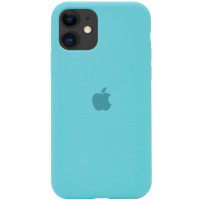Силіконовий чохол Silicone Case Full Protective (AA) для Apple iPhone 11 (6.1) - Бірюзовий / Marine Green