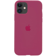 Силиконовый чехол Silicone Case Full Protective (AA) для Apple iPhone 11 (6.1) - Красный / Rose Red