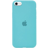 Силиконовый чехол Silicone Case Full Protective (AA) для Apple iPhone SE (2020) - Бирюзовый / Marine Green