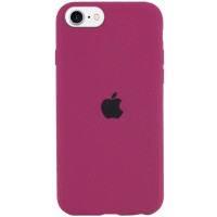 Силиконовый чехол Silicone Case Full Protective (AA) для Apple iPhone SE (2020) - Бордовый / Maroon