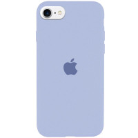 Силиконовый чехол Silicone Case Full Protective (AA) для Apple iPhone SE (2020) - Голубой / Lilac Blue
