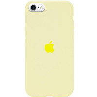 Силиконовый чехол Silicone Case Full Protective (AA) для Apple iPhone SE (2020) - Желтый / Mellow Yellow