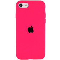Силиконовый чехол Silicone Case Full Protective (AA) для Apple iPhone SE (2020) - Розовый / Barbie pink