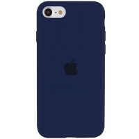 Силиконовый чехол Silicone Case Full Protective (AA) для Apple iPhone SE (2020) - Темно-синий / Midnight blue