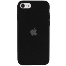 Силиконовый чехол Silicone Case Full Protective (AA) для Apple iPhone SE (2020) - Черный / Black