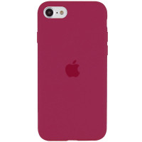 Силіконовий чохол Silicone Case Full Protective (AA) для Apple iPhone SE (2020) - Червоний / Rose Red