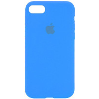 Силиконовый чехол Silicone Case Full Protective (AA) для Apple iPhone SE (2020) - Голубой / Blue