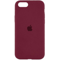 Силіконовий чохол Silicone Case Full Protective (AA) для Apple iPhone SE (2020) - Бордовий / Plum