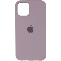 Силиконовый чехол Silicone Case Full Protective (AA) для Apple iPhone 12 Pro / 12 (6.1) - Серый / Lavender