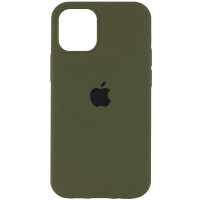 Силіконовий чохол Silicone Case Full Protective (AA) для Apple iPhone 12 Pro / 12 (6.1) - Зелений / Dark Olive