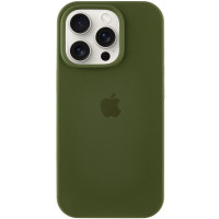 Силиконовый чехол Silicone Case Full Protective (AA) для Apple iPhone 14 Pro (6.1) - Зеленый / Dark Olive