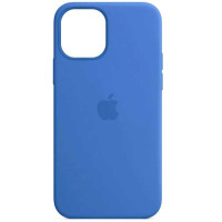 Силиконовый чехол Silicone Case Full Protective (AA) для Apple iPhone 14 (6.1) - Синий / Capri Blue