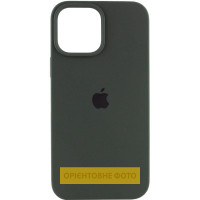 Силиконовый чехол Silicone Case Full Protective (AA) для Apple iPhone 16 (6.1) - Зеленый / Cyprus Green