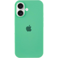 Силиконовый чехол Silicone Case Full Protective (AA) для Apple iPhone 16 (6.1) - Зеленый / Spearmint