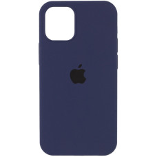 Силиконовый чехол Silicone Case Full Protective (AA) для Apple iPhone 16 Plus (6.7) - Темно-синий / Midnight blue