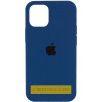 Силиконовый чехол Silicone Case Full Protective (AA) для Apple iPhone 17 (6.3) - Синий / Deep navy
