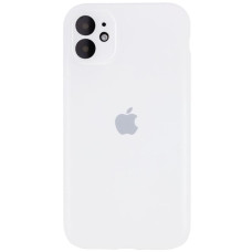 Силіконовий чохол Silicone Case Full Camera Protective (AA) для Apple iPhone 12 (6.1) - Білий / White