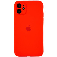 Силіконовий чохол Silicone Case Full Camera Protective (AA) для Apple iPhone 12 (6.1) - Червоний / Red