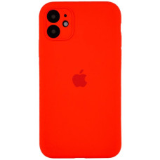 Силіконовий чохол Silicone Case Full Camera Protective (AA) для Apple iPhone 12 (6.1) - Червоний / Red