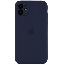 Силіконовий чохол Silicone Case Full Camera Protective (AA) для Apple iPhone 12 (6.1) - Темно-синій / Midnight blue