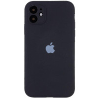 Силіконовий чохол Silicone Case Full Camera Protective (AA) для Apple iPhone 12 (6.1) - Чорний / Black