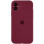 Силіконовий чохол Silicone Case Full Camera Protective (AA) для Apple iPhone 12 (6.1) - Бордовий / Plum
