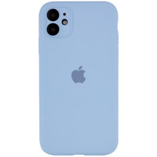 Силіконовий чохол Silicone Case Full Camera Protective (AA) для Apple iPhone 12 (6.1) - Блакитний / Lilac Blue