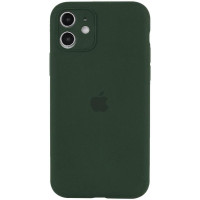 Силиконовый чехол Silicone Case Full Camera Protective (AA) для Apple iPhone 12 (6.1) - Зеленый / Cyprus Green