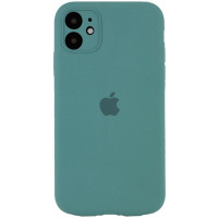 Силіконовий чохол Silicone Case Full Camera Protective (AA) для Apple iPhone 12 (6.1) - Зелений / Pine green