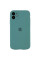 Силіконовий чохол Silicone Case Full Camera Protective (AA) для Apple iPhone 12 (6.1) - Зелений / Pine green - фото