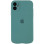 Силіконовий чохол Silicone Case Full Camera Protective (AA) для Apple iPhone 12 (6.1) - Зелений / Pine green