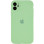 Силіконовий чохол Silicone Case Full Camera Protective (AA) для Apple iPhone 12 (6.1) - М'ятний / Mint