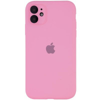Силіконовий чохол Silicone Case Full Camera Protective (AA) для Apple iPhone 12 (6.1) - Рожевий / Light pink