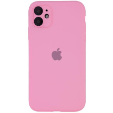 Силиконовый чехол Silicone Case Full Camera Protective (AA) для Apple iPhone 12 (6.1) - Розовый / Light pink