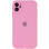 Силіконовий чохол Silicone Case Full Camera Protective (AA) для Apple iPhone 12 (6.1) - Рожевий / Light pink