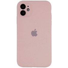 Силіконовий чохол Silicone Case Full Camera Protective (AA) для Apple iPhone 12 (6.1) - Рожевий / Pink Sand