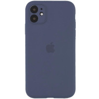 Силіконовий чохол Silicone Case Full Camera Protective (AA) для Apple iPhone 12 (6.1) - Сірий / Lavender Gray